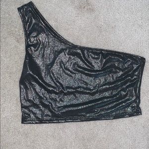 SHEIN one shoulder crop top